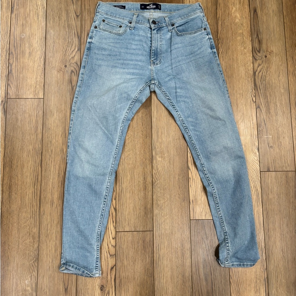 Hollister Light Wash Blue Super Skinny Jeans